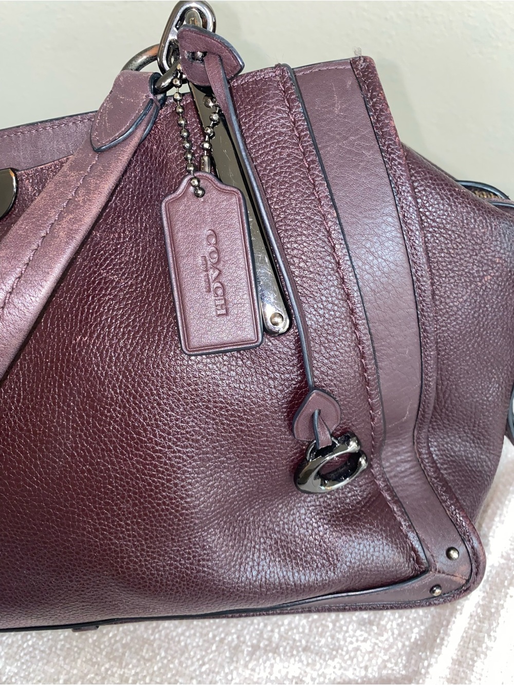 Authentic Coach Dreamer Satchel in Oxblood Burgundy Luxury - Picture 6 of 16